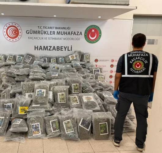 X-ray taramasına takıldı: Hamzabeyli’de 288 kilo esrar ele geçirildi