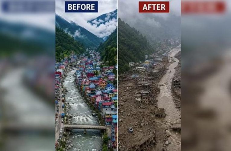 Nepal’den çarpıcı görüntü! Felaketin öncesi ve sonrası