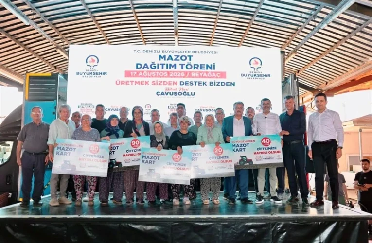 Denizli’de üreticiye mazot desteği