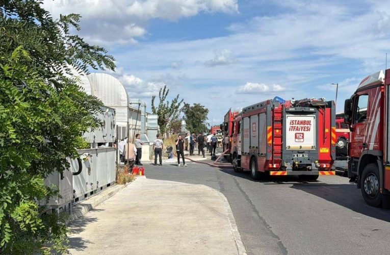 İstanbul’da hastane bahçesinde yangın