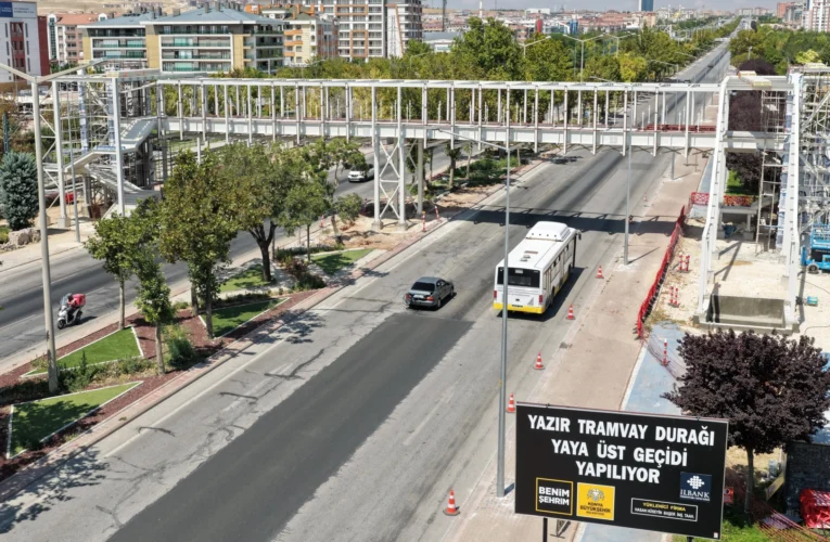 Konya’da o yaya üst geçidinin yapımı son aşamaya geldi