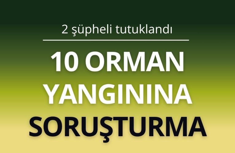 10 orman yangınına soruşturma: 2 şüpheli tutuklandı