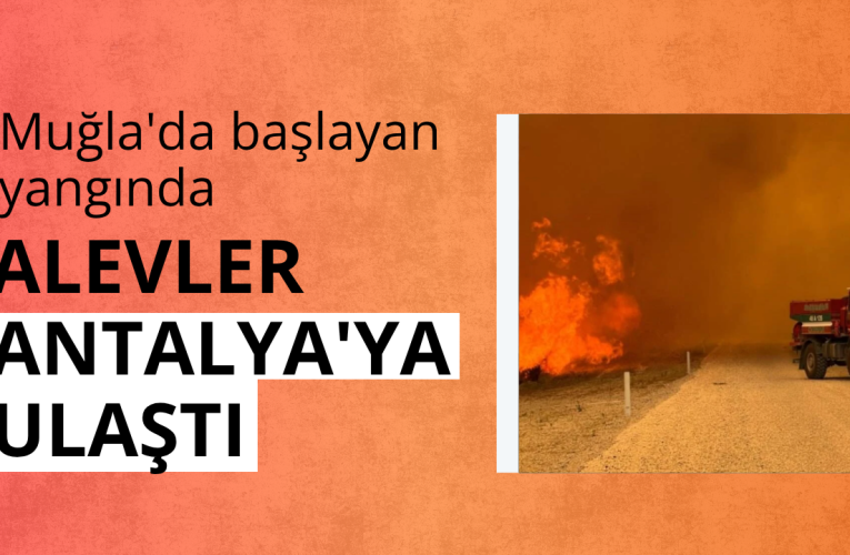 Muğla’da başlayan yangında alevler büyüyerek Antalya’ya ulaştı