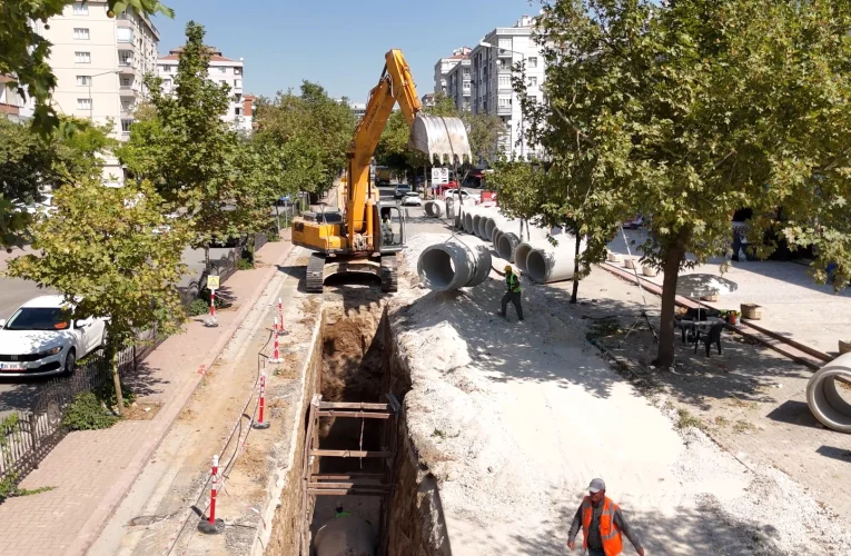 Konya’da Rauf Denktaş Caddesi’ne altyapı takviyesi