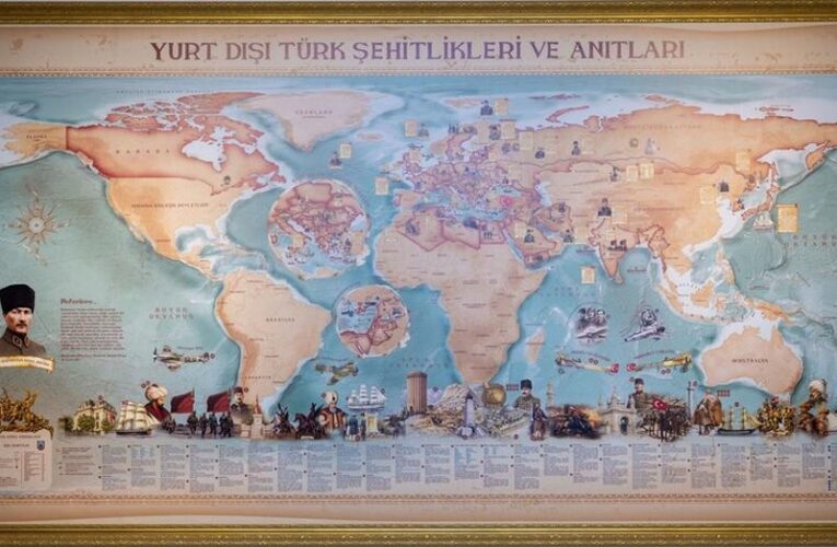 Türk şehitlikleri tek haritada. 48 ülkedeki 172 şehitlik bilgi notları ve görsellerle yer aldı