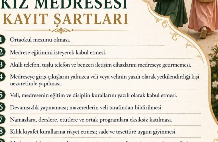 HEDBÎ KIZ MEDRESESİNDEN “TALEBE REHBERİ”