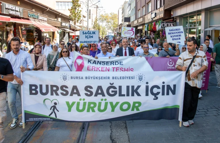 Bursa sağlık için yürüdü