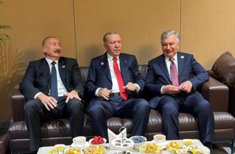 Cumhurbaşkanı Erdoğan, Aliyev ve Mirziyoyev ile bir araya geldi