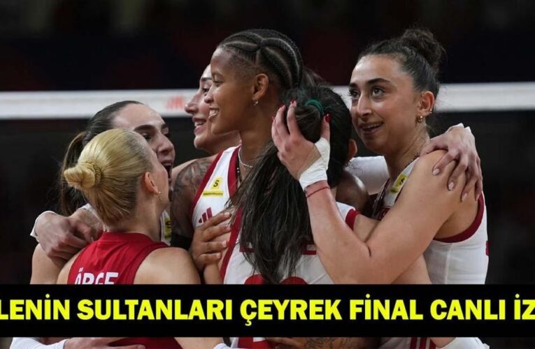 TÜRKİYE – ALMANYA VOLEYBOL MAÇI CANLI İZLE | Filenin Sultanları çeyrek final maçı TRT 1 canlı yayın ekranı