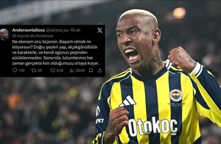 Talisca’dan derbi sonrası paylaşım: Ne ekersen onu biçersin