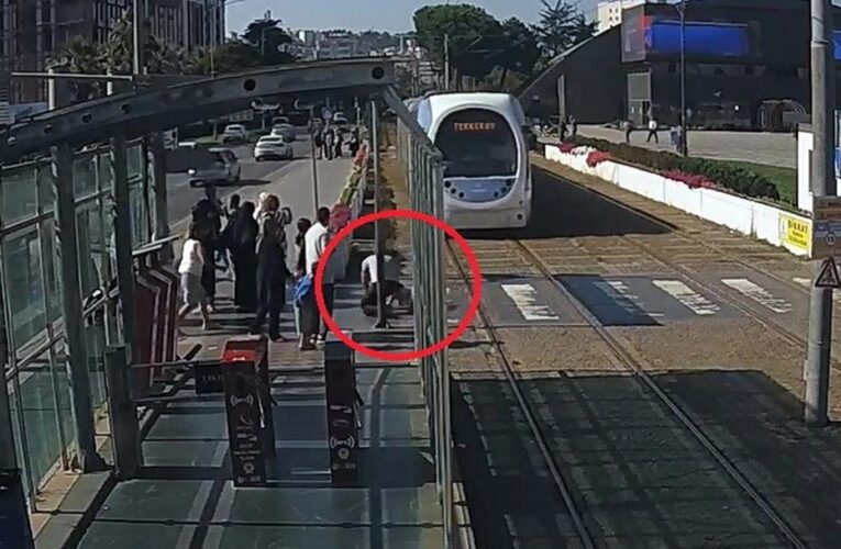Yürekleri ağza getiren an: Güvenlik görevlisinden hayat kurtaran refleks