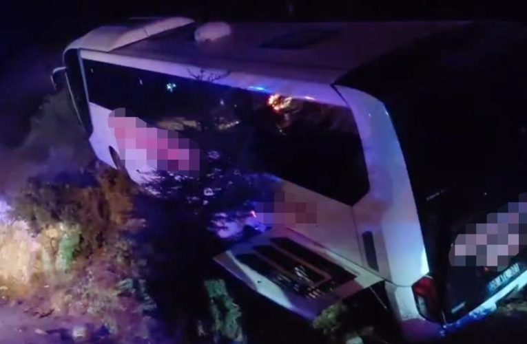 Manisa’da Yolcu Otobüsü Kazası: 18 Yaralı