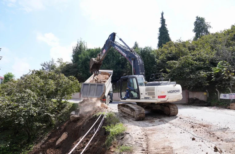 Giresun’da yol ve altyapı çalışmaları devam ediyor