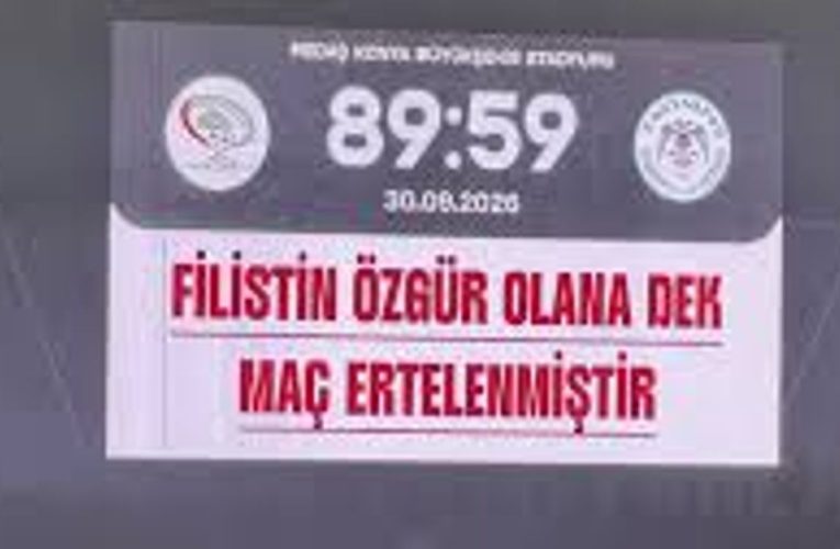 Konyaspor ve Filistin Milli Takımı Arasındaki Dostluk Maçı Anlamlı Bir Mesajla Sona Erdi