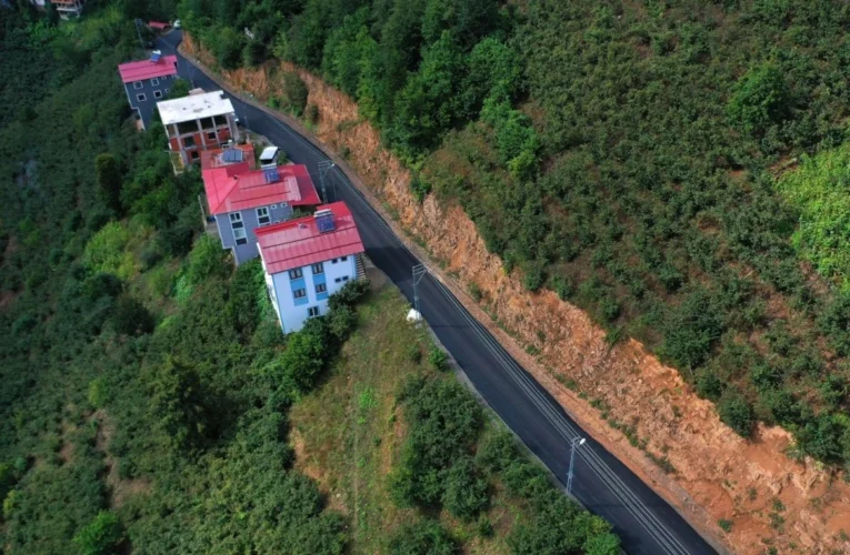 Ordu Mesudiye’de yol çalışmaları tamamlandı