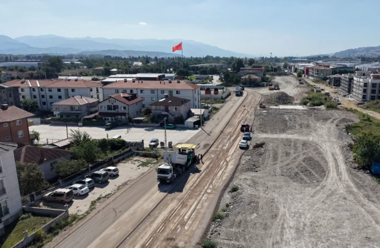 Sakarya’da Hanlı-OSB arası duble yolda çalışmalar hızlandı