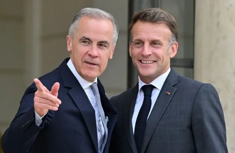 Macron ve Carney, Fransa-Kanada İlişkilerini Güçlendirmek İçin Bir Araya Geldi